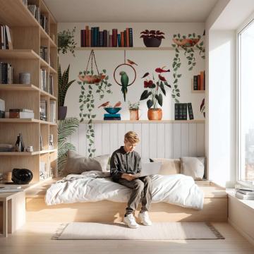 Plantes, pots et bouquins